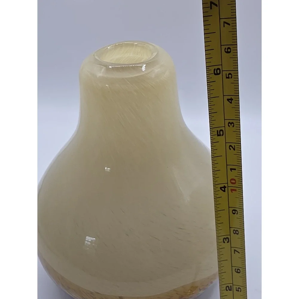 Vintage Hand Blown Art Glass Vase Browns